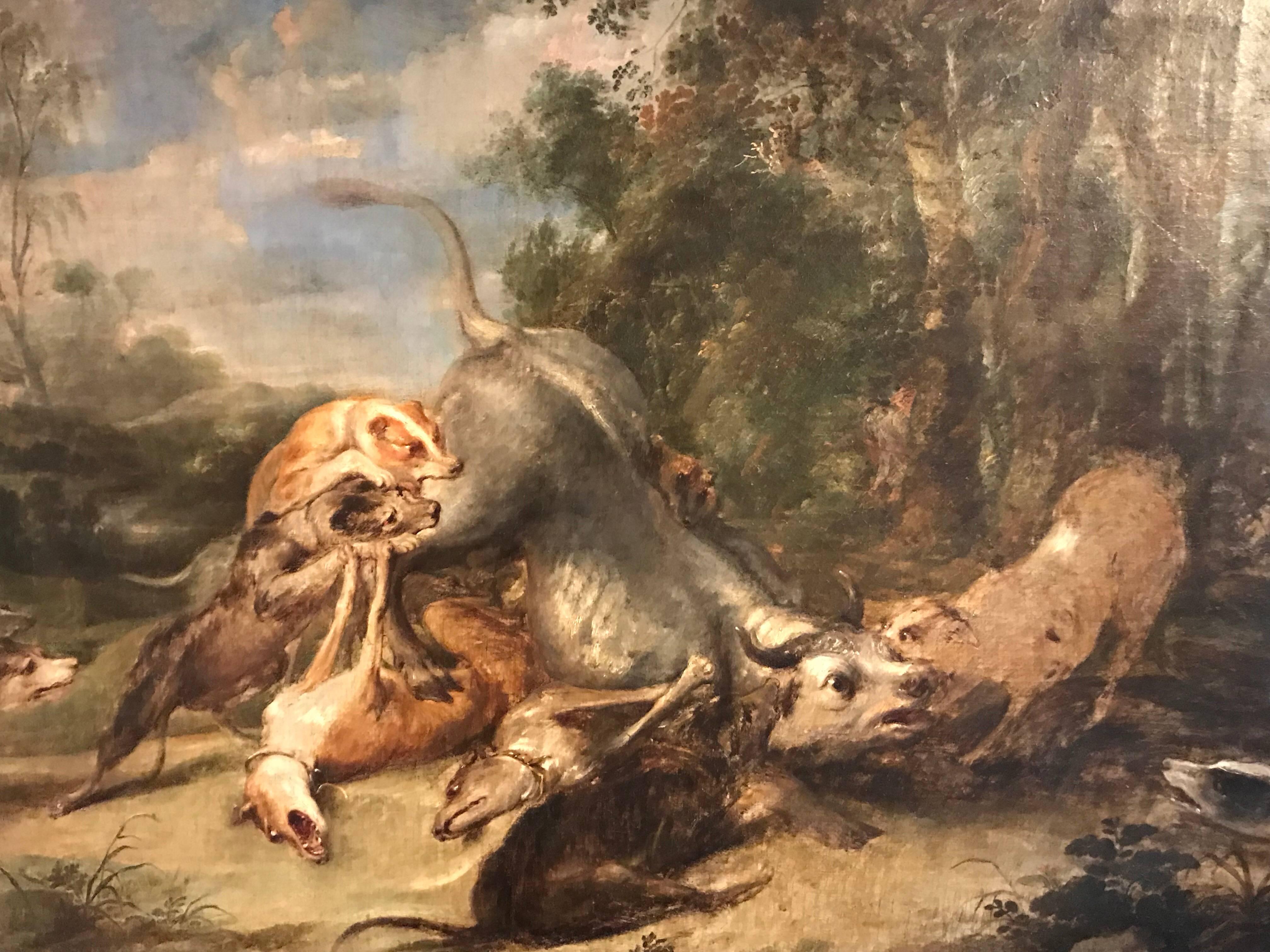 (After) Frans Snyders Animal Painting - 17th Century Flemish Old Master oil painting on canvas