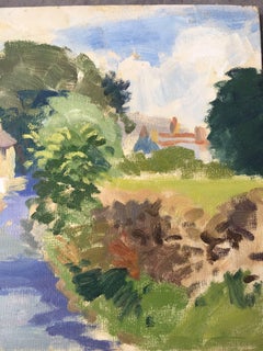 Die ländliche Landschaft, britisches impressionistisches Ölgemälde