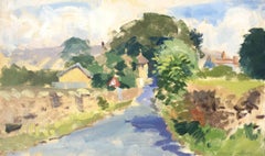 Vintage The Rural Landscape, British Impressionist Oil Painting