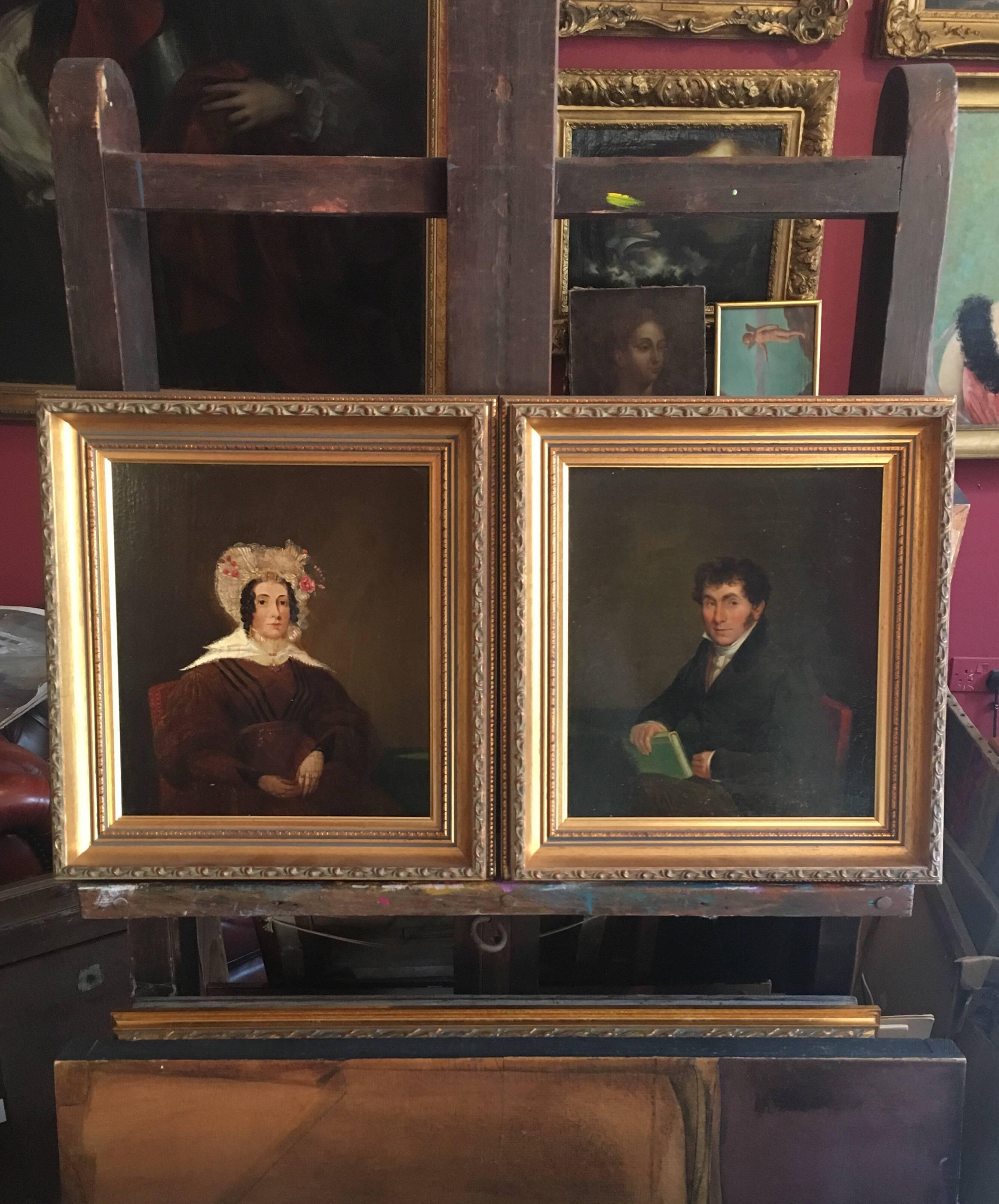 victorian couple painting