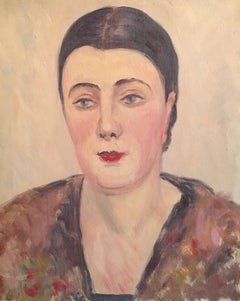 Portrait of a Lady, French Impressionist 1930’s Oil Painting 