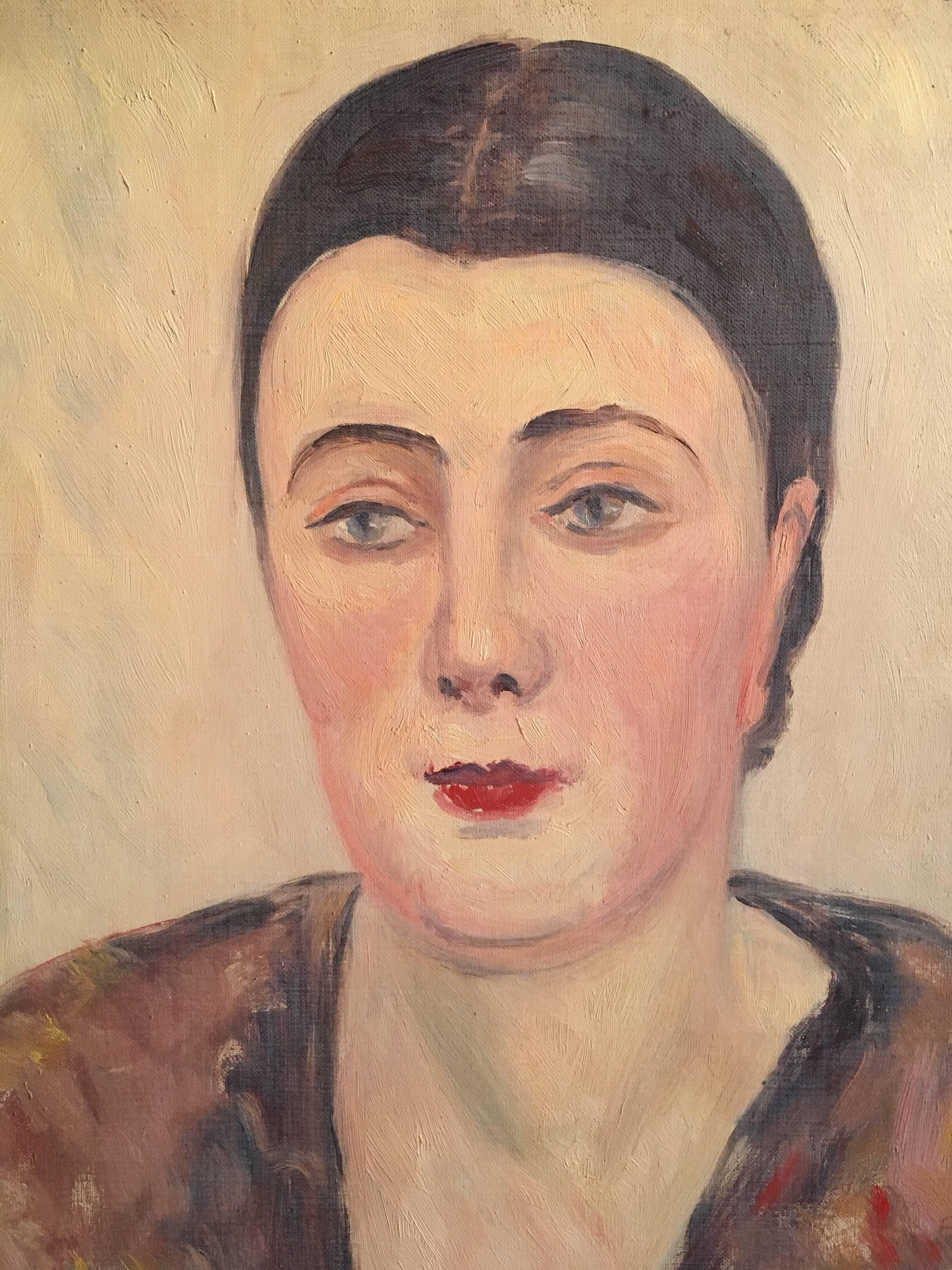 1930s portrait painting