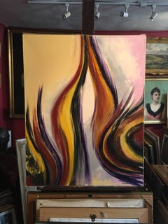 Bold French Expressionist Oil Painting, Signed