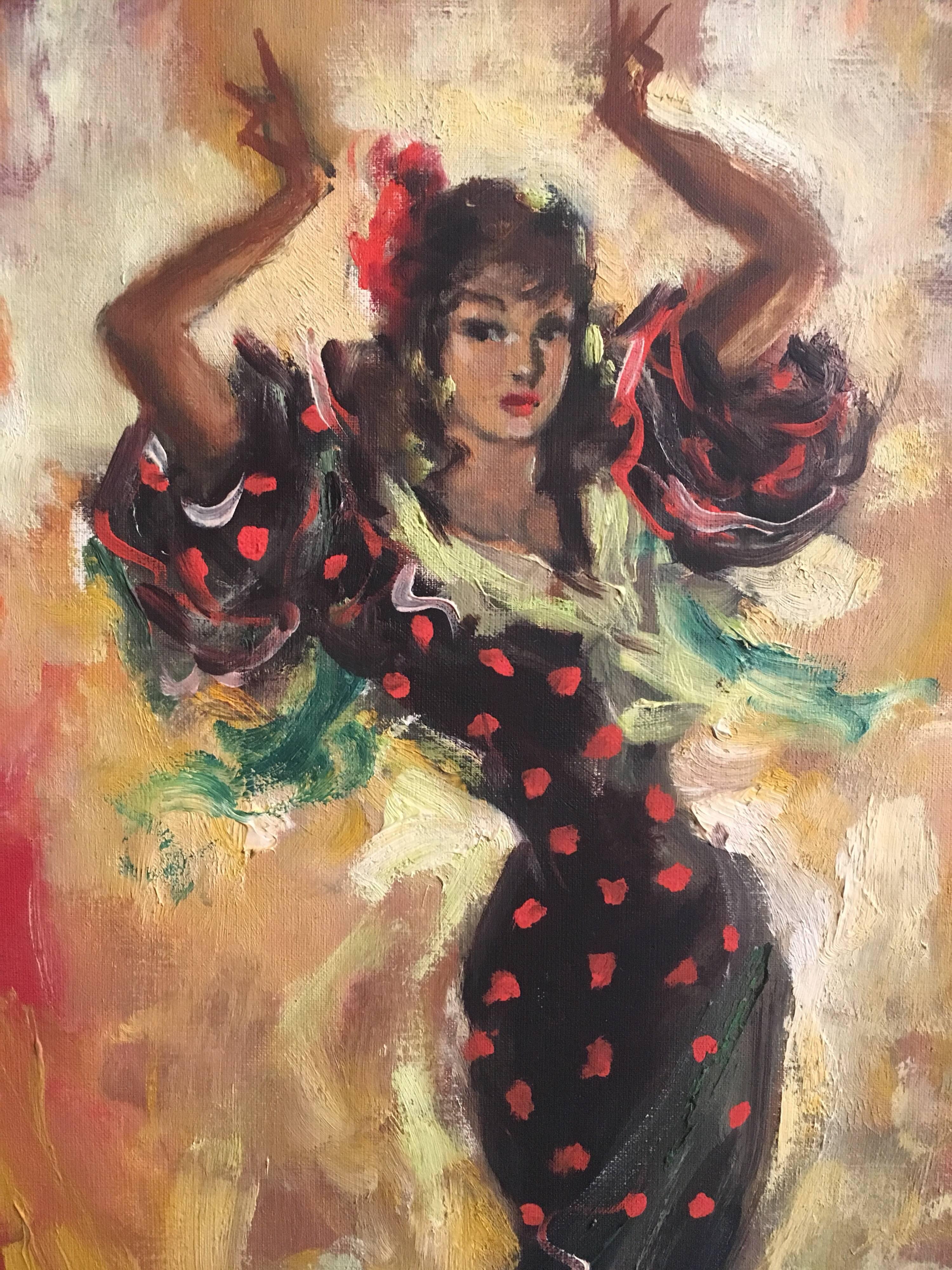 spanish flamenco dancer painting