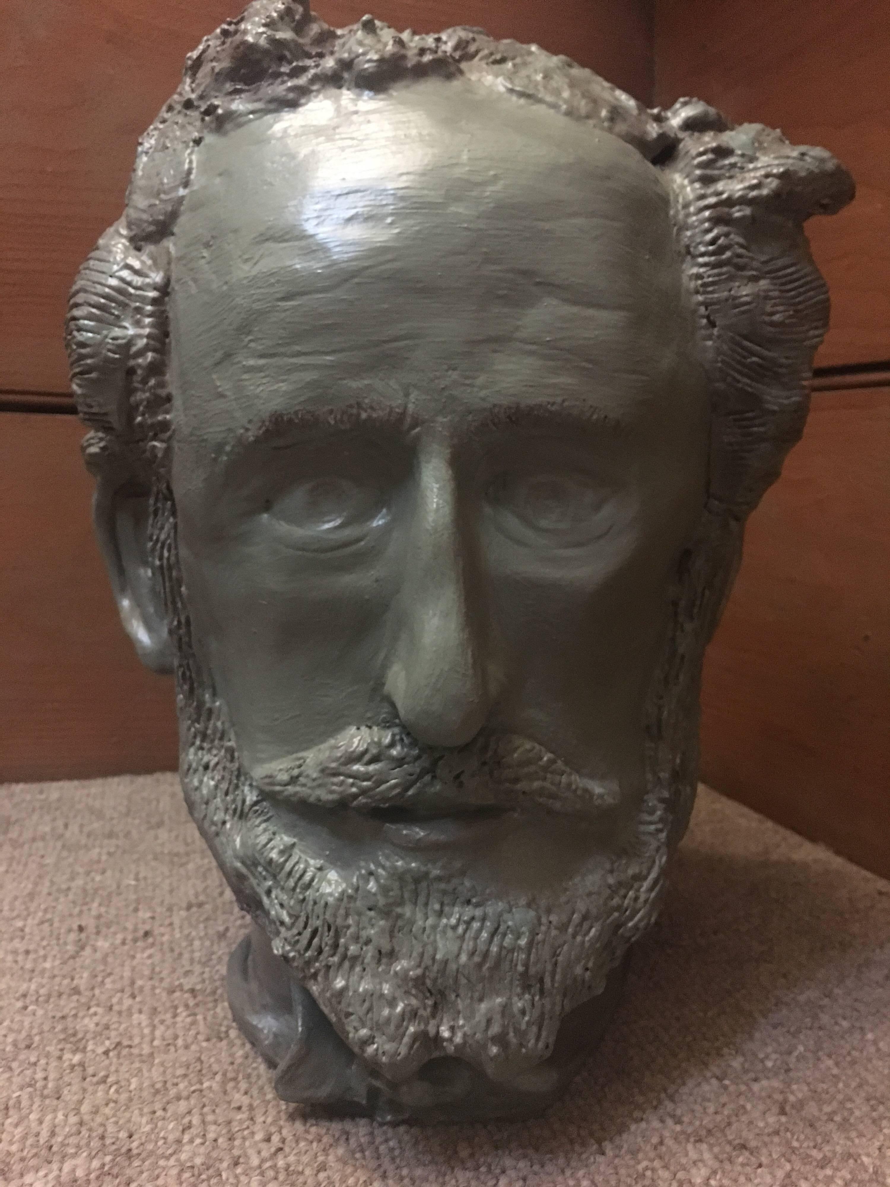 Gabriel Jenny Figurative Sculpture - Head Sculpture, Elderly Man with Beard