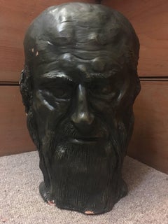 Head Sculpture, Double Sided, Long Beard