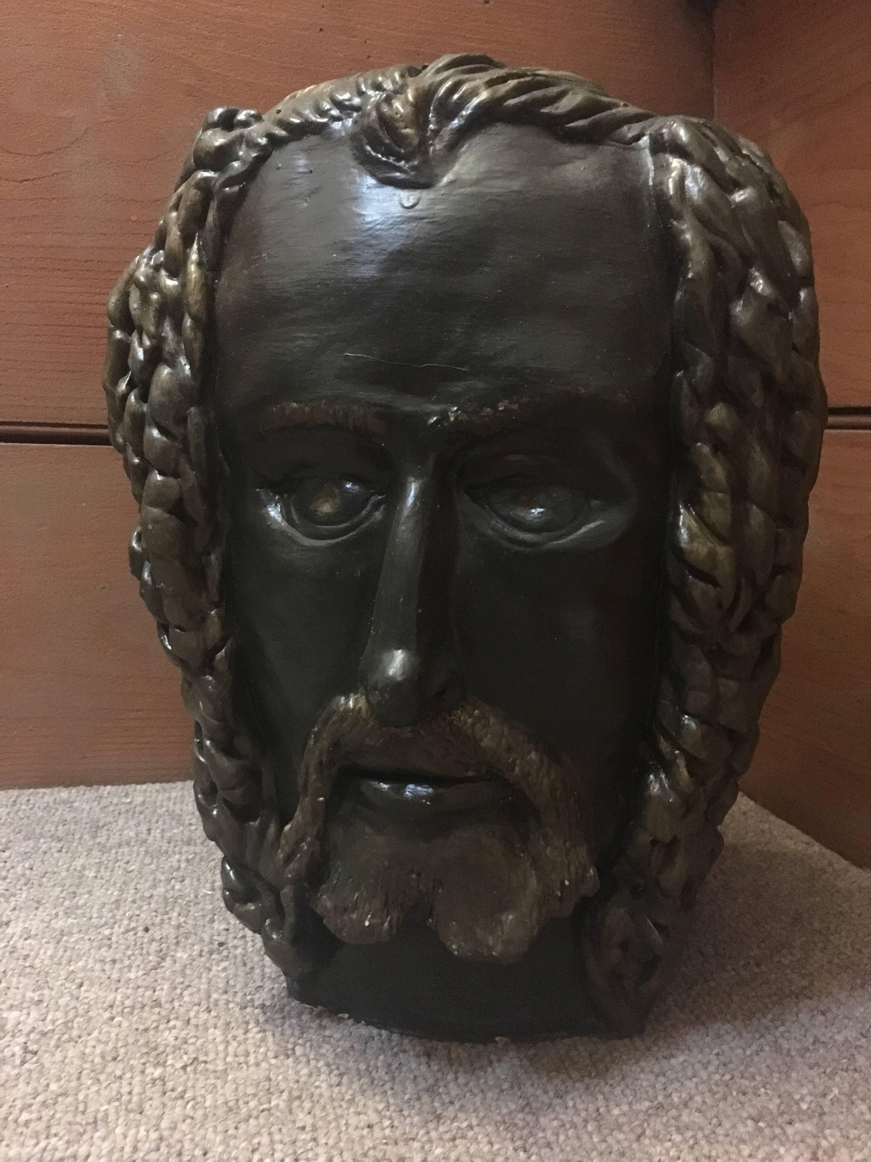 Head Sculpture Double Sided Man with Beard,
By French artist, Gabriel Jenny, Mid 20th Century
The artist has inscribed their initials near the bottom, please see images
Medium: clay/plaster
Size of the head approx: 13 x 9 inches

Intriguing