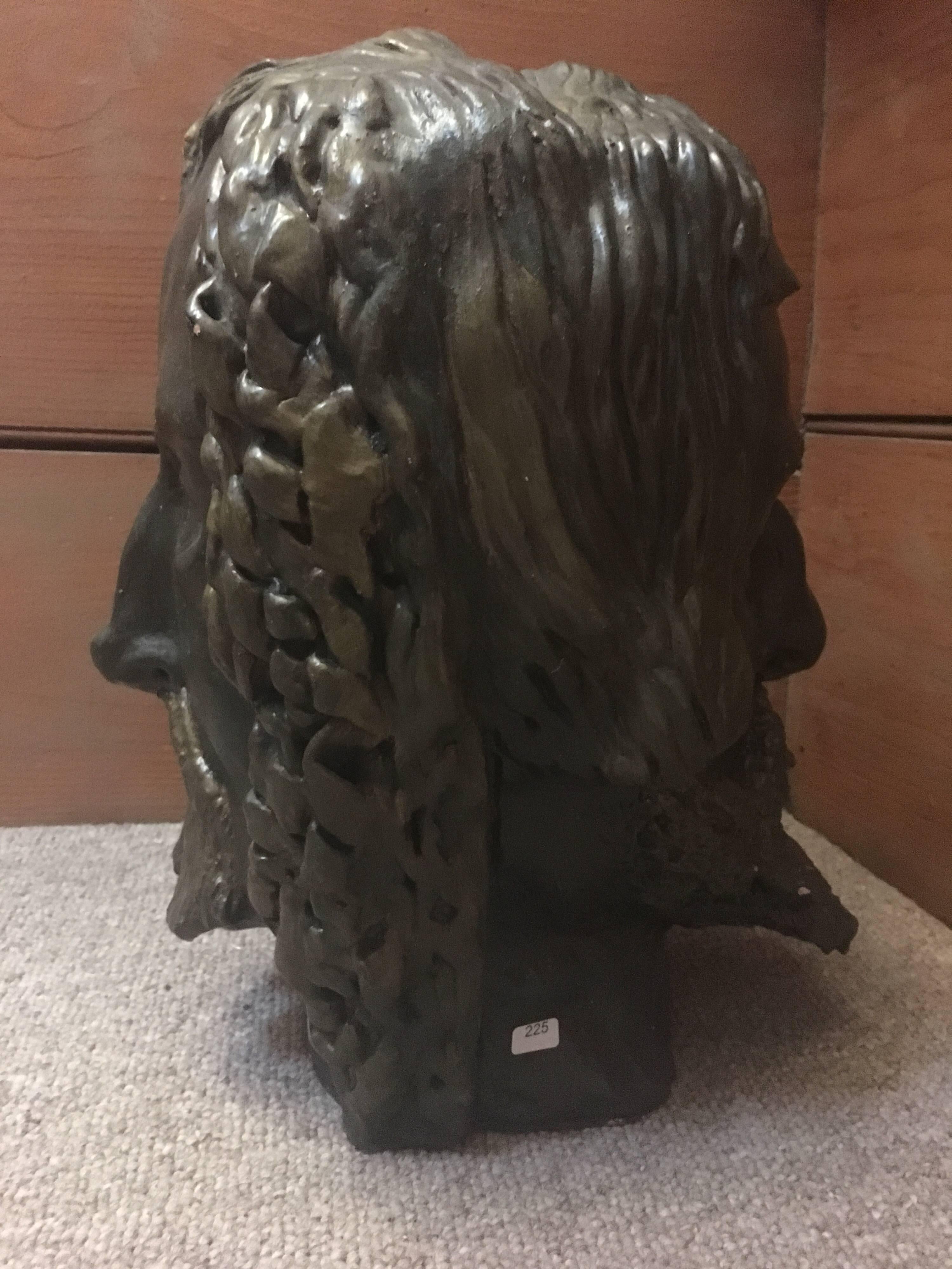 Head Sculpture, Double Sided, Both Male 1