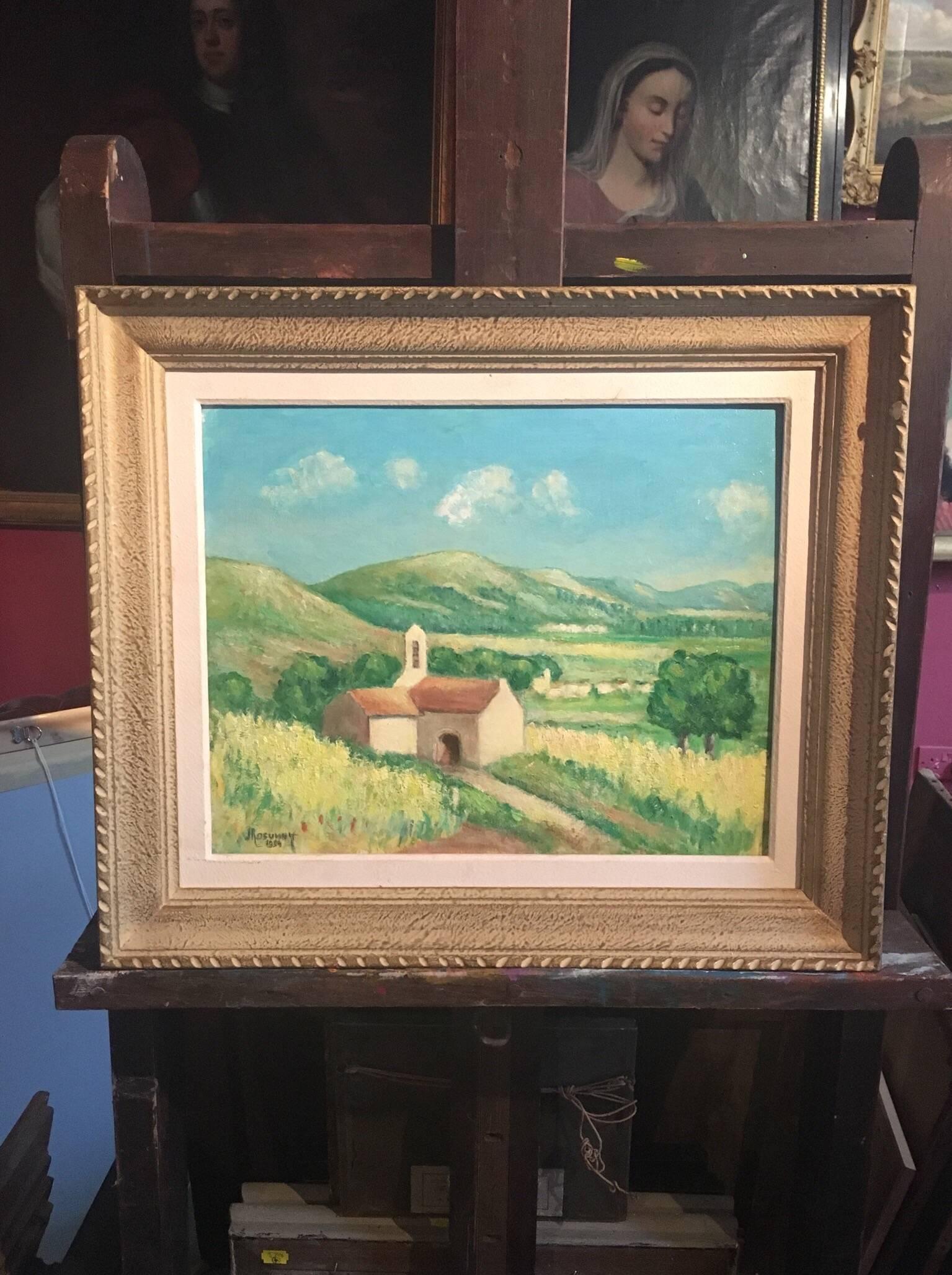 La Vaucluse, Provence, peinture à l'huile française signée  - Painting de Unknown