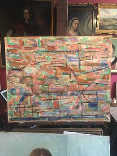 Mid 20th Century French Cubist Oil Painting