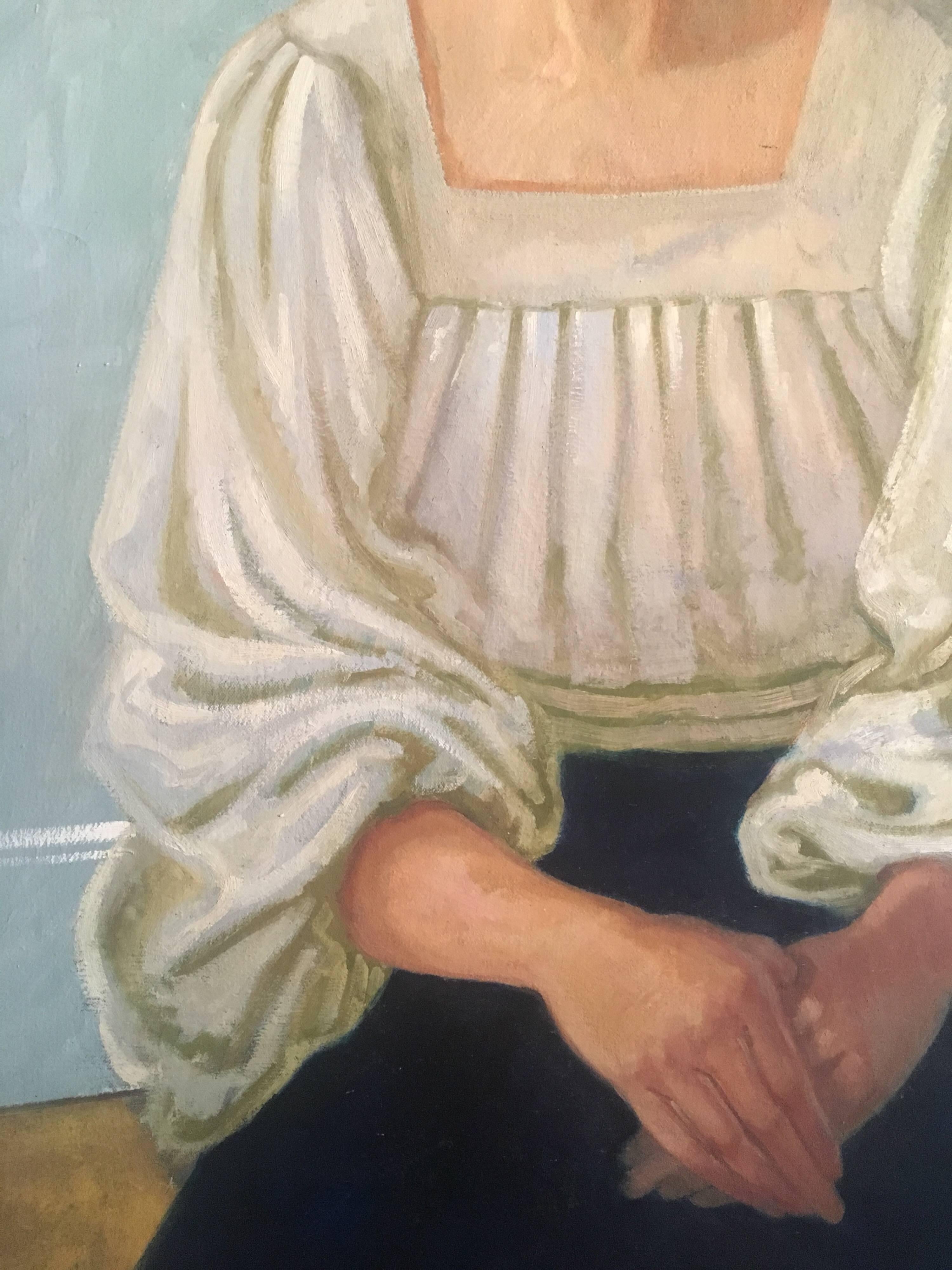 1970’s Portrait of a Woman, Very Large Oil Painting 1
