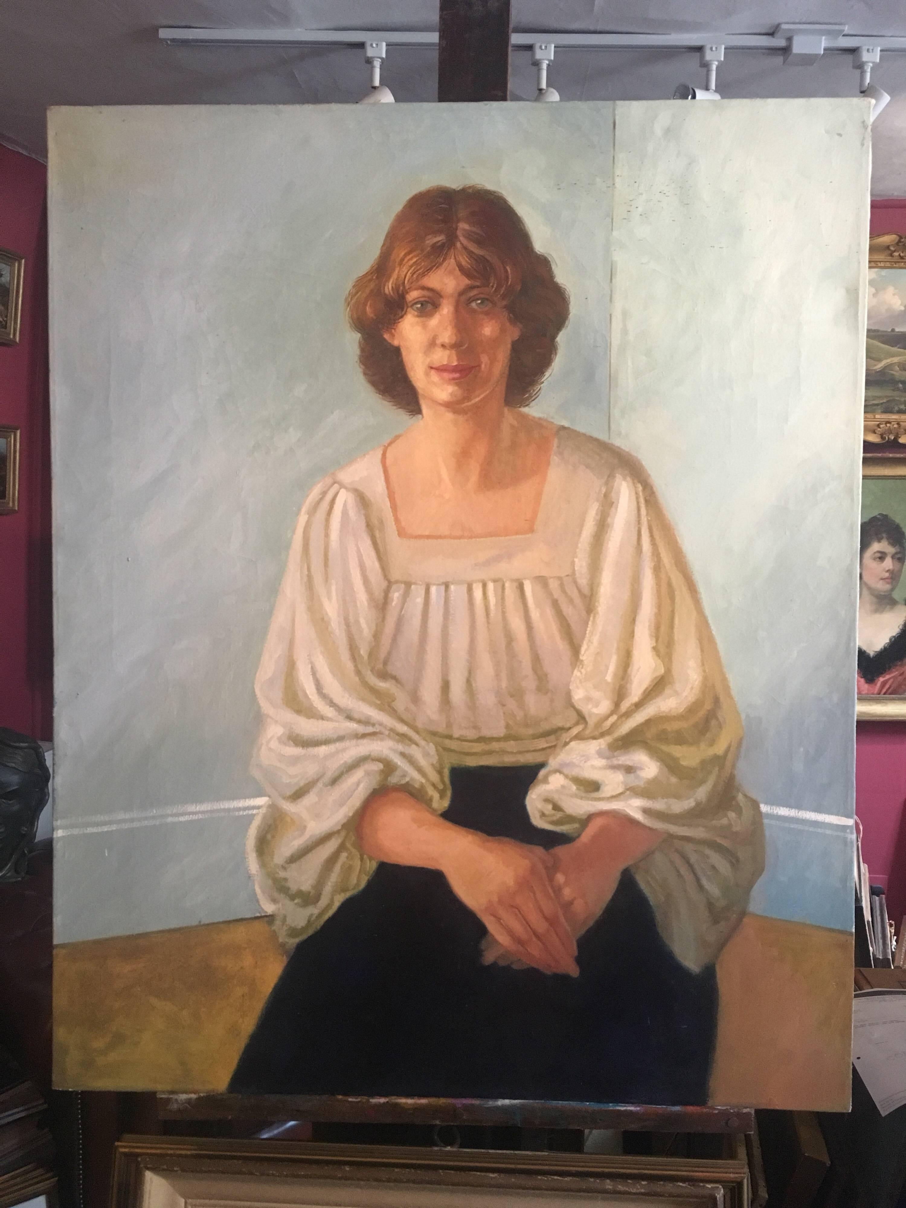 1970’s Portrait of a Woman, Very Large Oil Painting 2