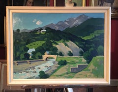 Le Pont de Pierre, Alpes, Large Post-Impressionist Oil, Signed