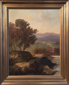 Autumnal Landscape, Fine Victorian Oil Painting, Signed