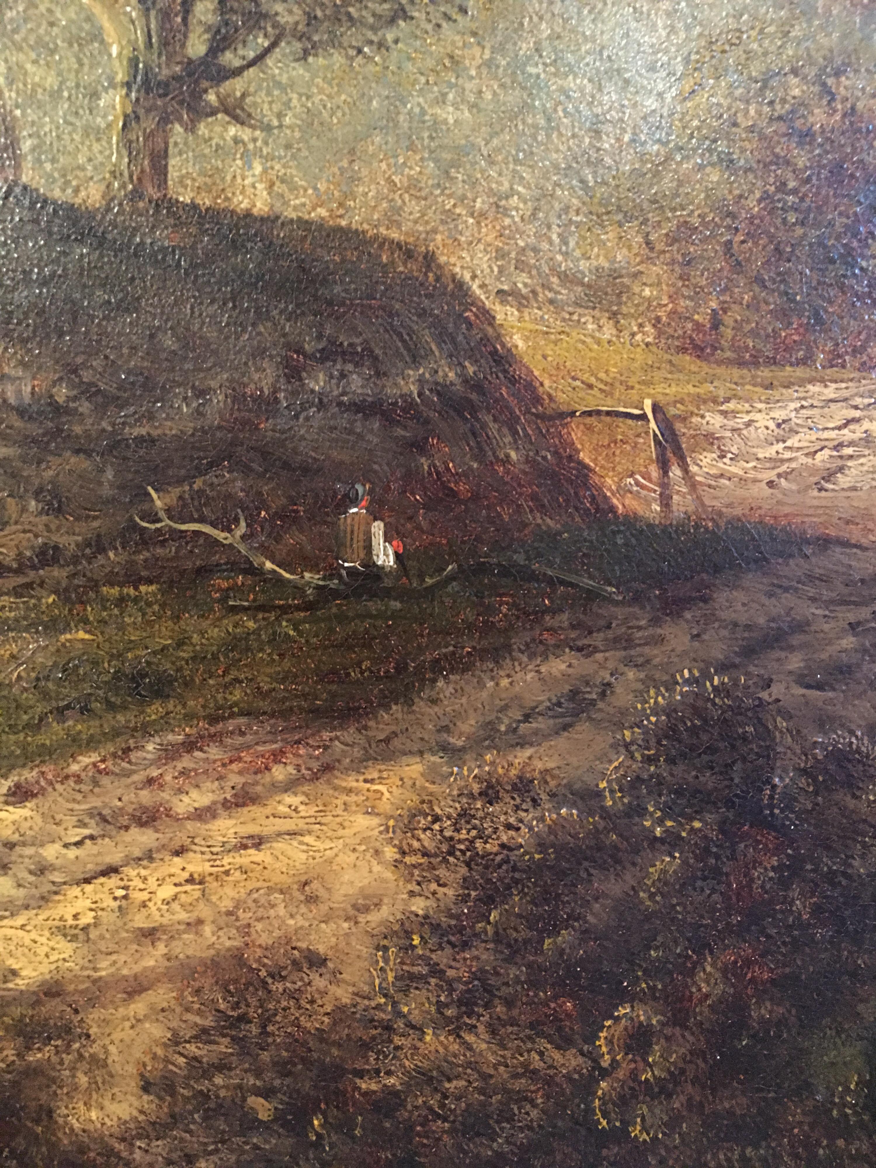 Autumnal Landscape, Fine Victorian Oil Painting, Signed 1