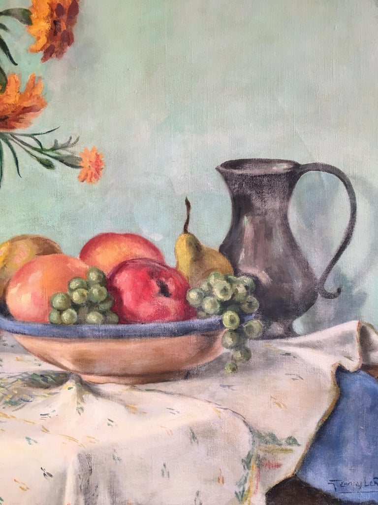 le Roy Still Life, Impressionist Oil, French Signed Original