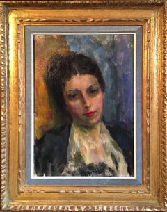 Beautiful Portrait, 1930s Oil Painting, Original Frame, Signed and Dated