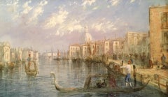 Breathtaking Venice Landscape, Elegant Original Frame, Oil Painting