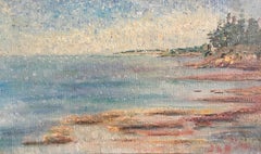 Dappled Coastal Sunset, Impressionist Landscape, Pastel Colours, Oil Painting