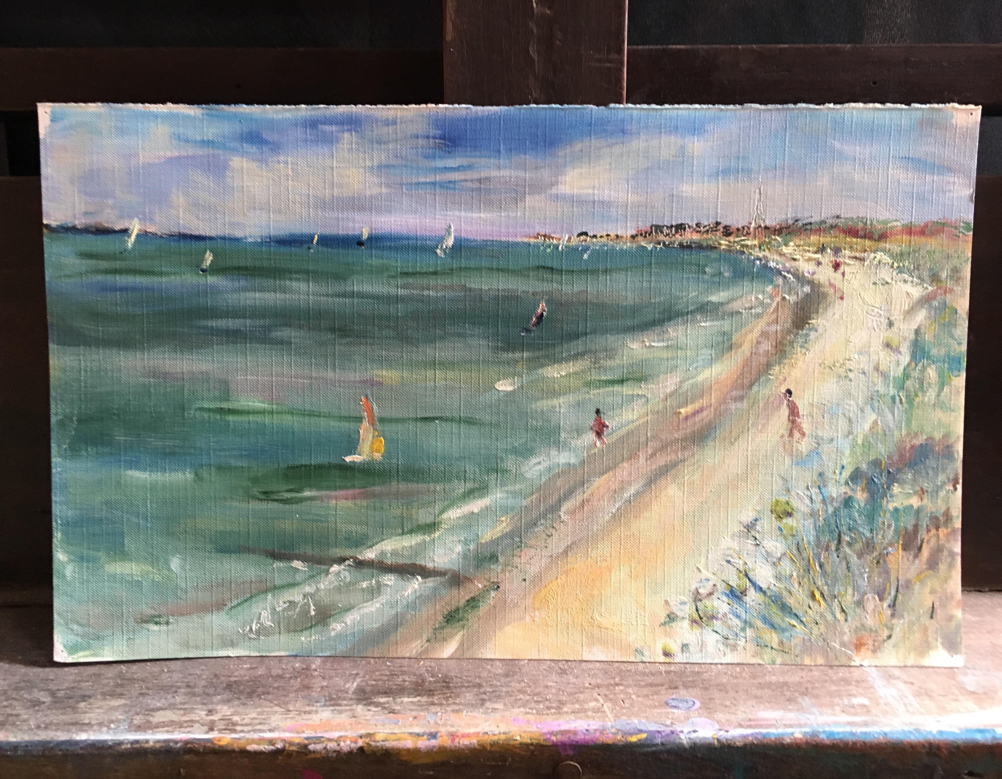 seaside landscape painting