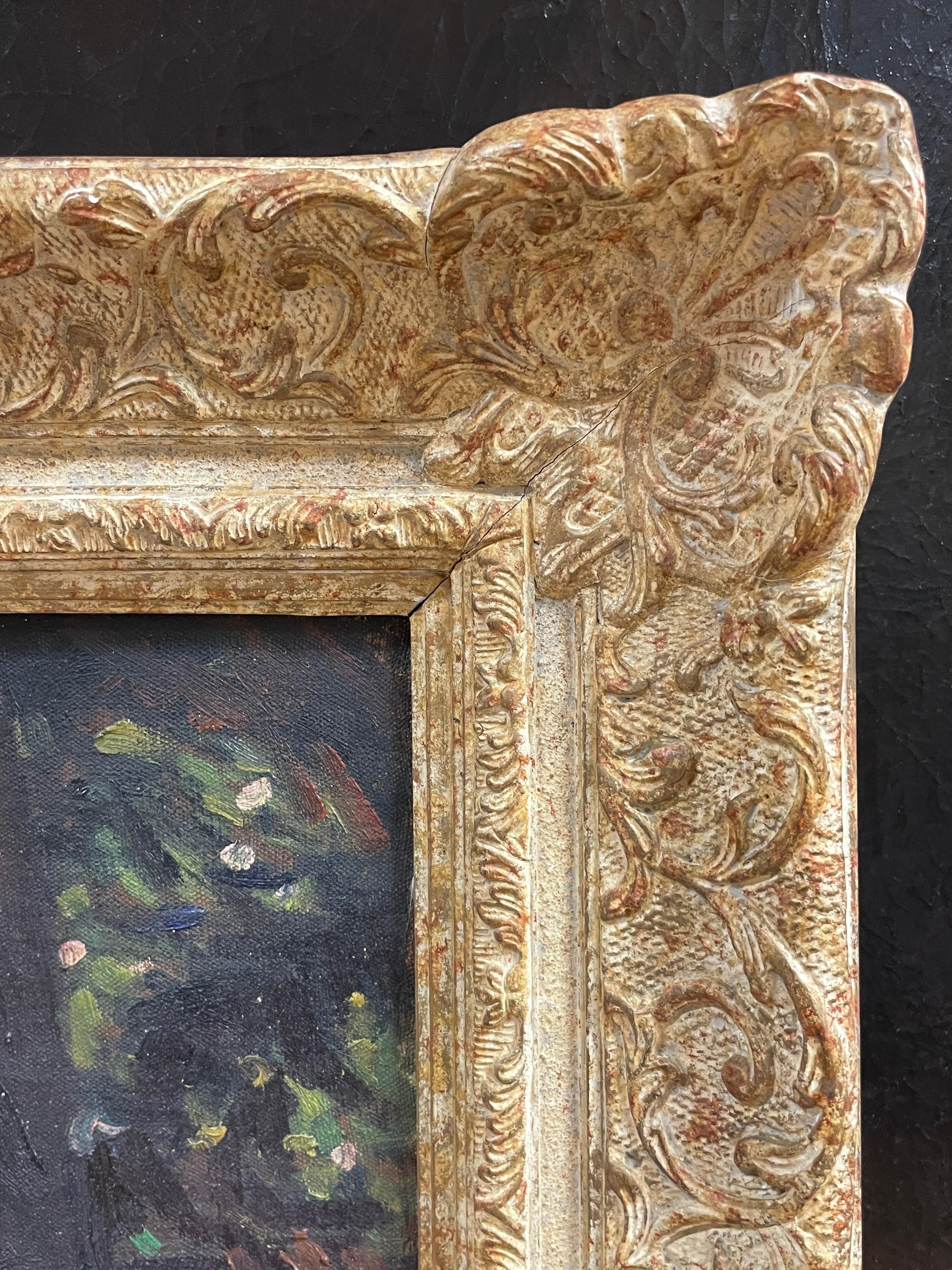 1920's/30's French Les Nabis Original Oil Painting Flower Garden in Parkland 6