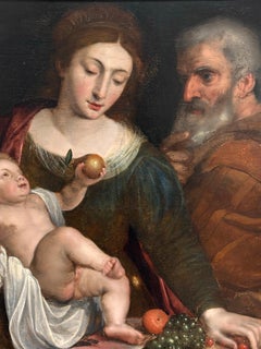 Fine 16th Century Flemish Old Master Oil on Panel The Holy Family Museum Quality