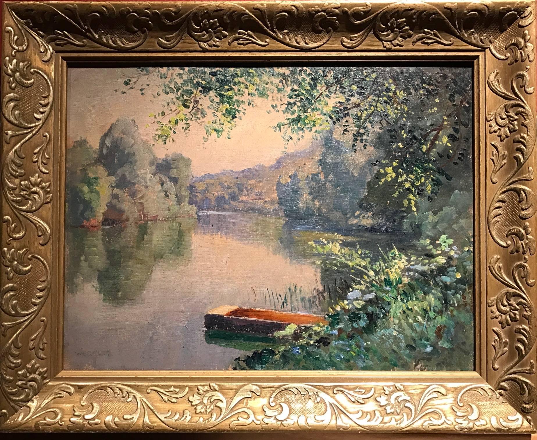oil painting river scene