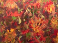 Very Large British Abstract Painting - Amazing Warm Colours