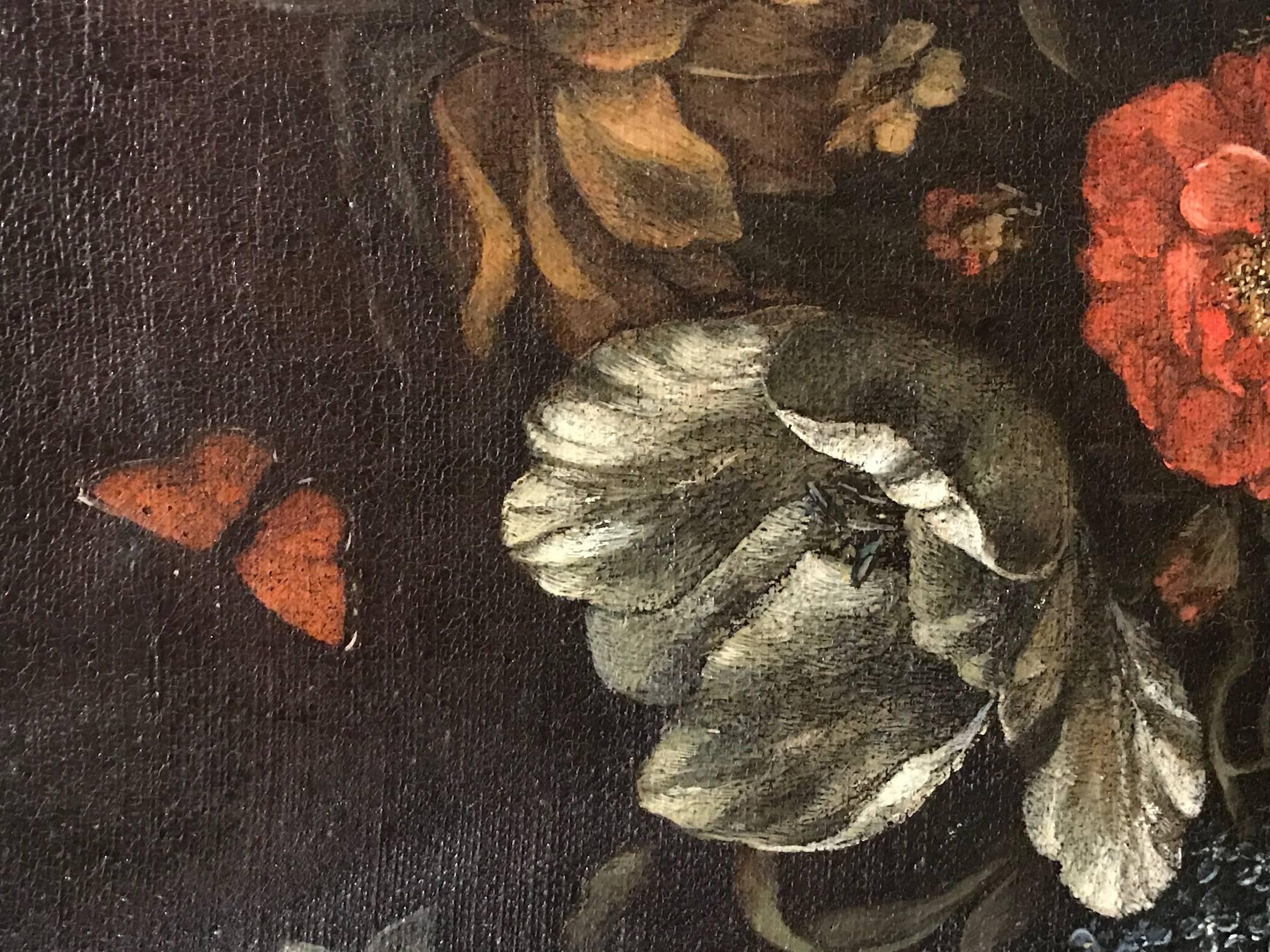 17th Century Flemish Baroque Old Master Flower Oil Painting 2