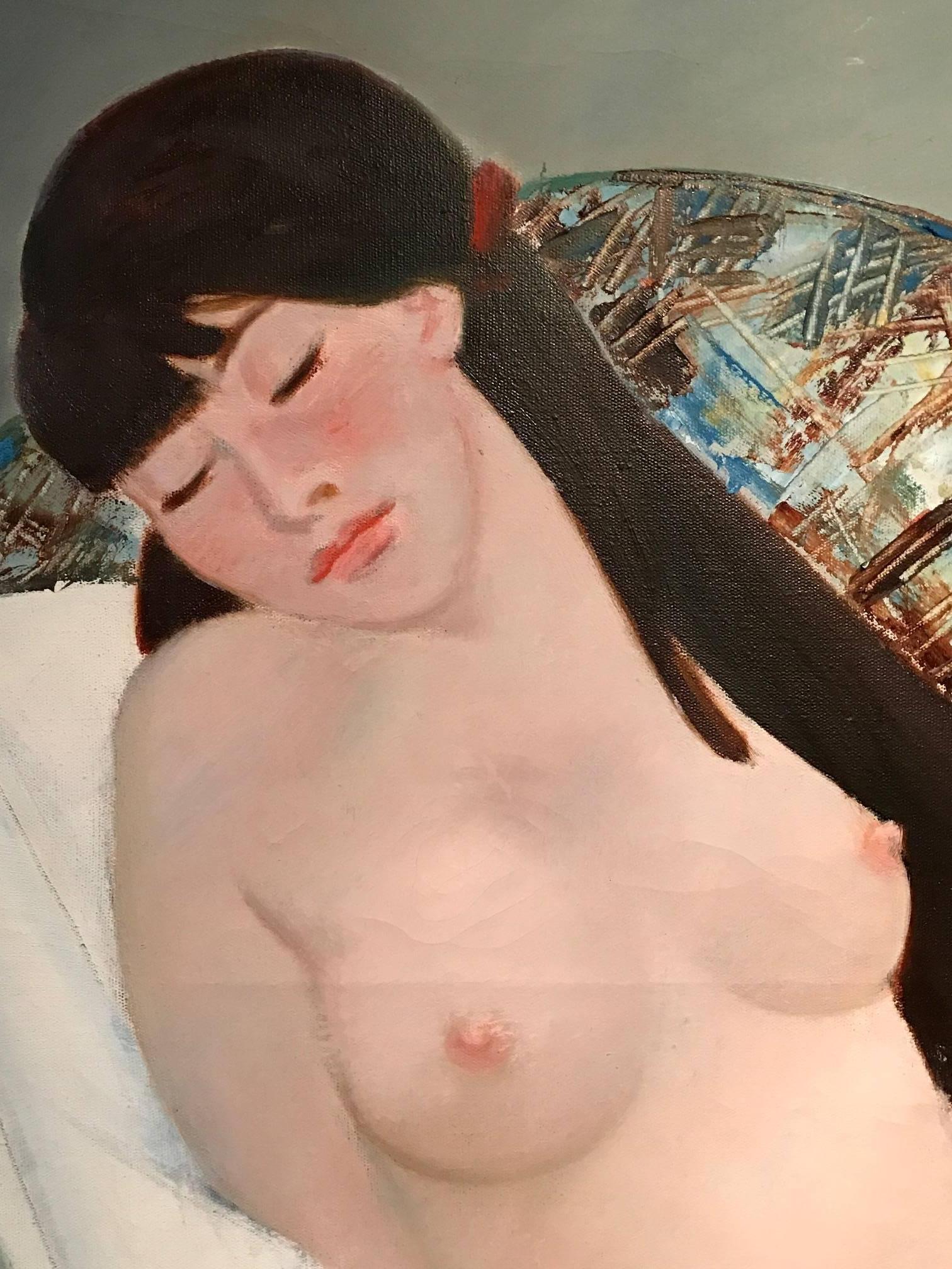 Sleeping Nude - Very Large Russian Modernist Oil Painting 3