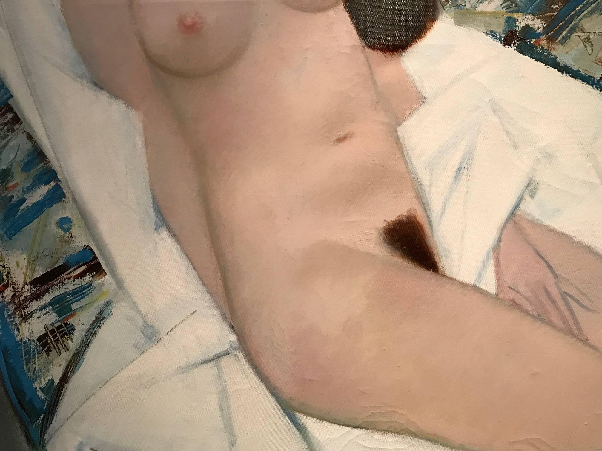 Sleeping Nude - Very Large Russian Modernist Oil Painting 2