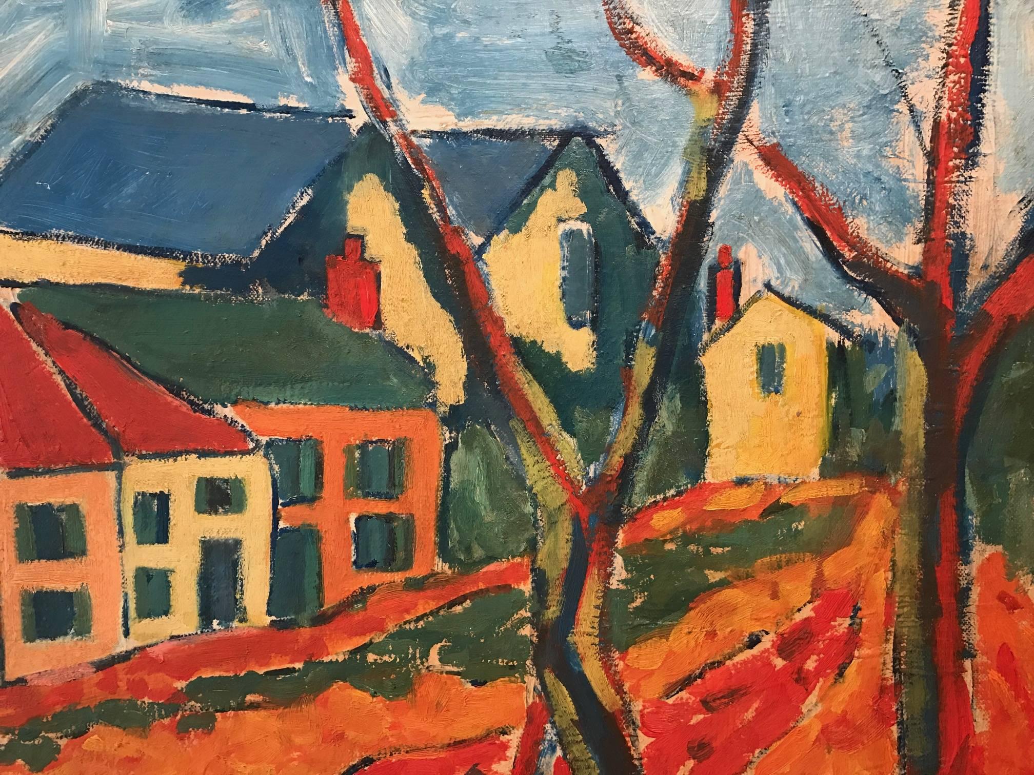 20th Century French Fauvist Oil Painting 1