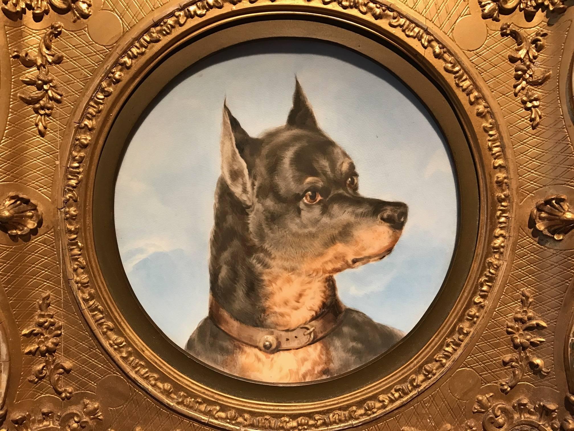 Head Portrait of a Terrier - Victorian Art by Unknown