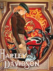 Used Large Oil Painting - Harley Davidson