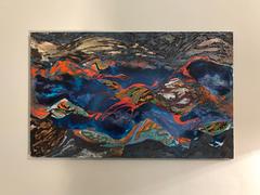 Huge French Abstract Expressionist Oil Painting