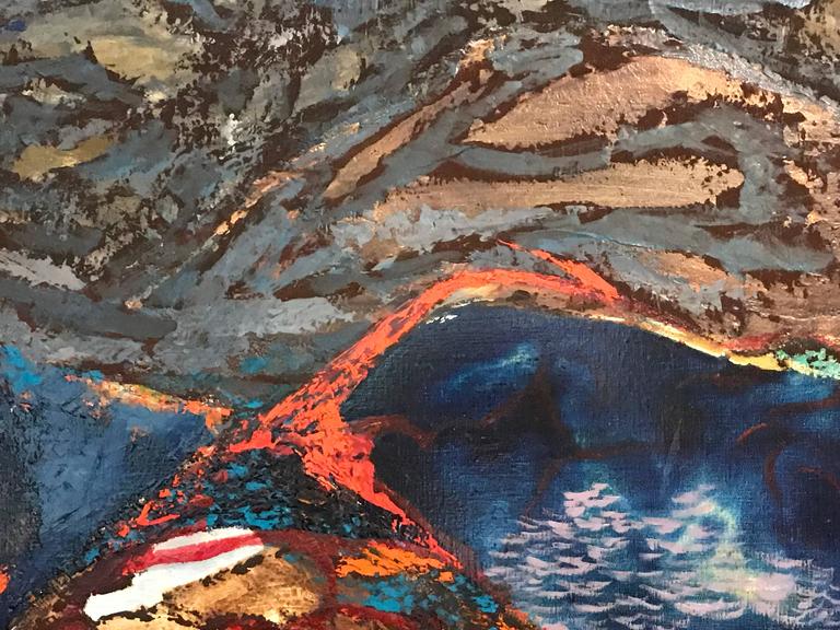 Bernard Herzog Huge French Abstract Expressionist Oil Painting at 1stDibs