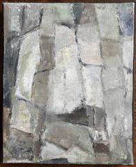 French cubist abstract oil painting with muted colors
