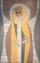 Very Large 1960's Signed Oil Painting The Madonna