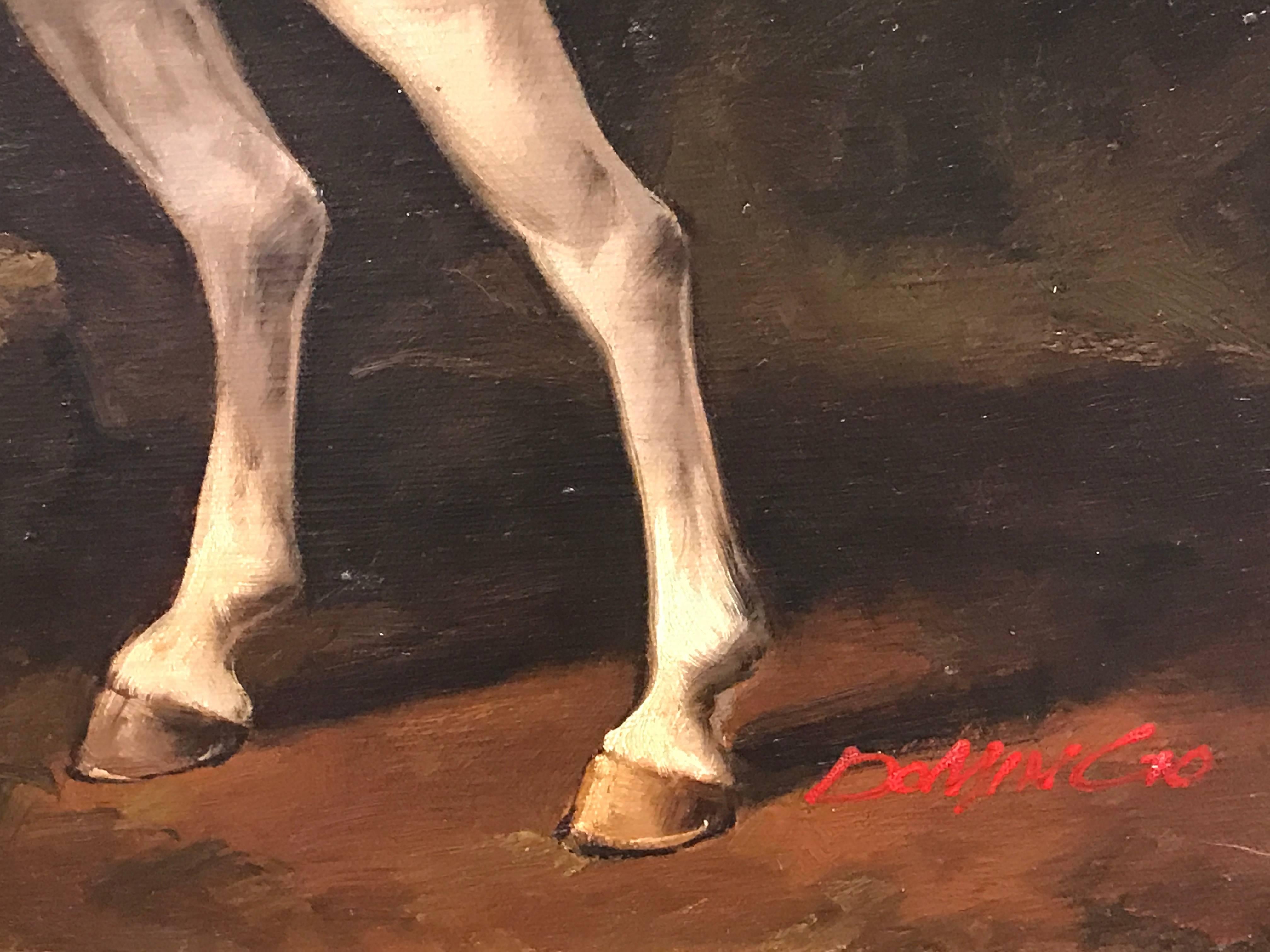 Signed Oil Painting on Canvas Gentleman on Horseback 1