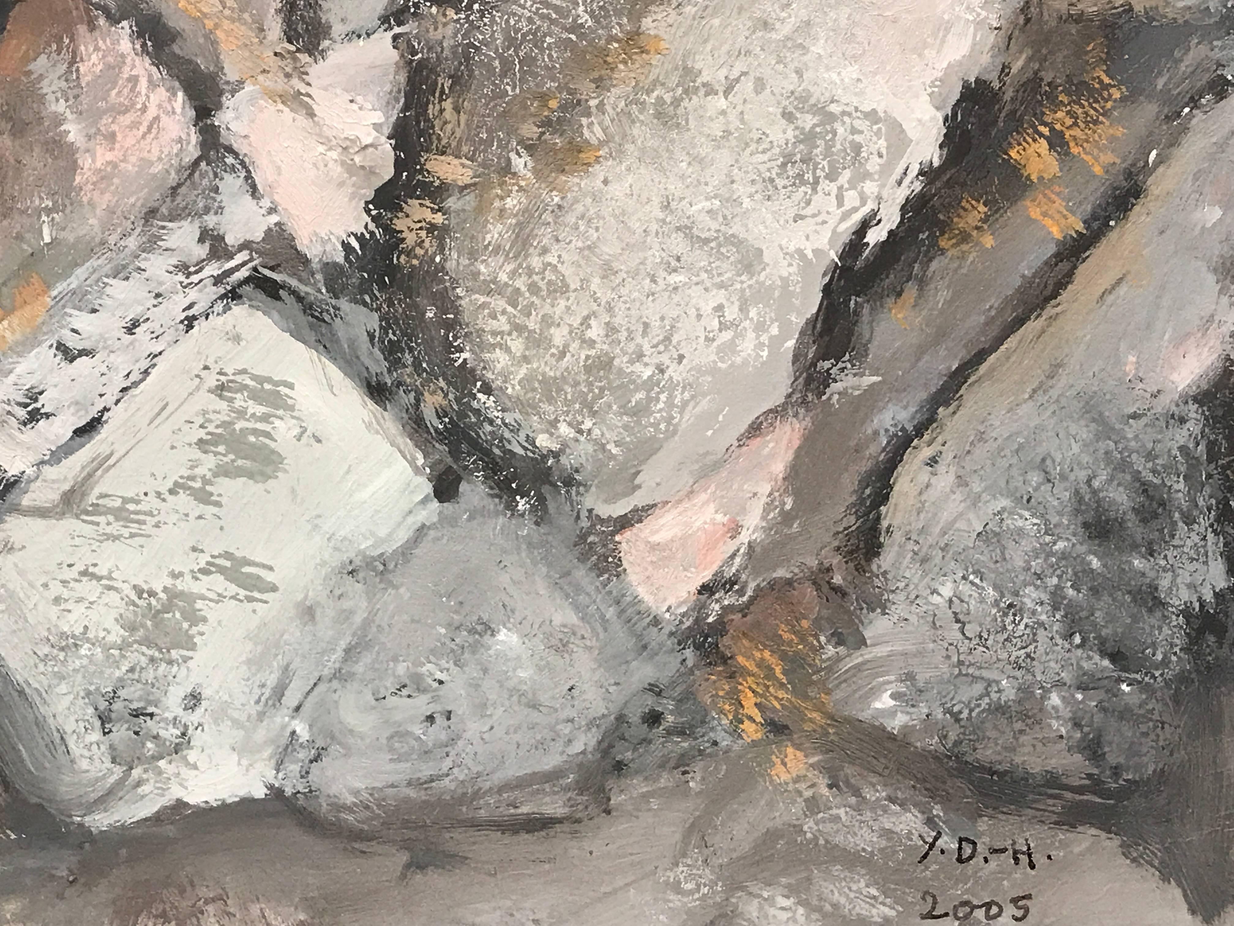 abstract paintings of rocks