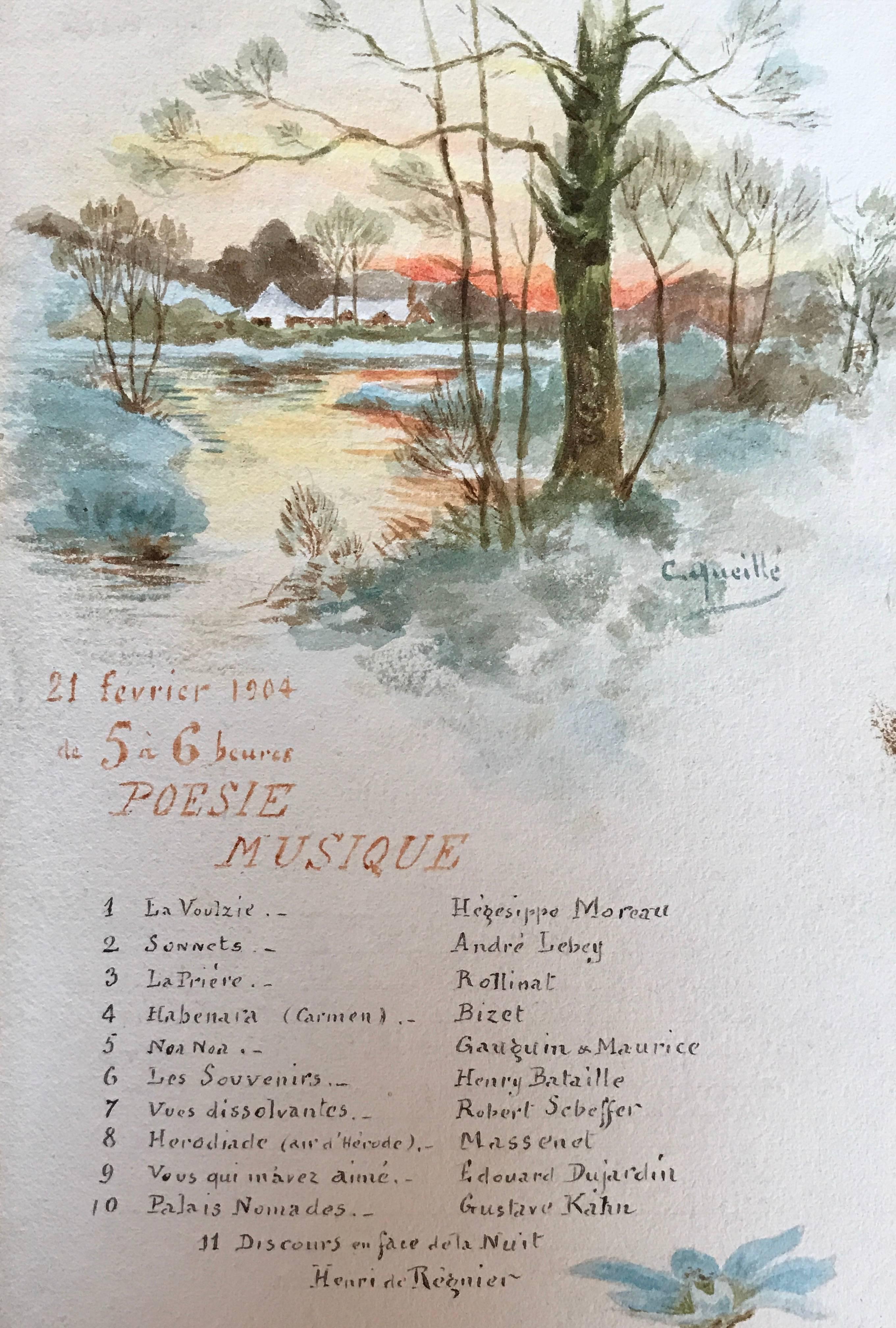 Rare Set of Nine Original French Watercolour Designs & Illustrations 3