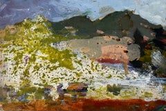 Paysage de montagne évocateur avec des arbres et une maison de campagne