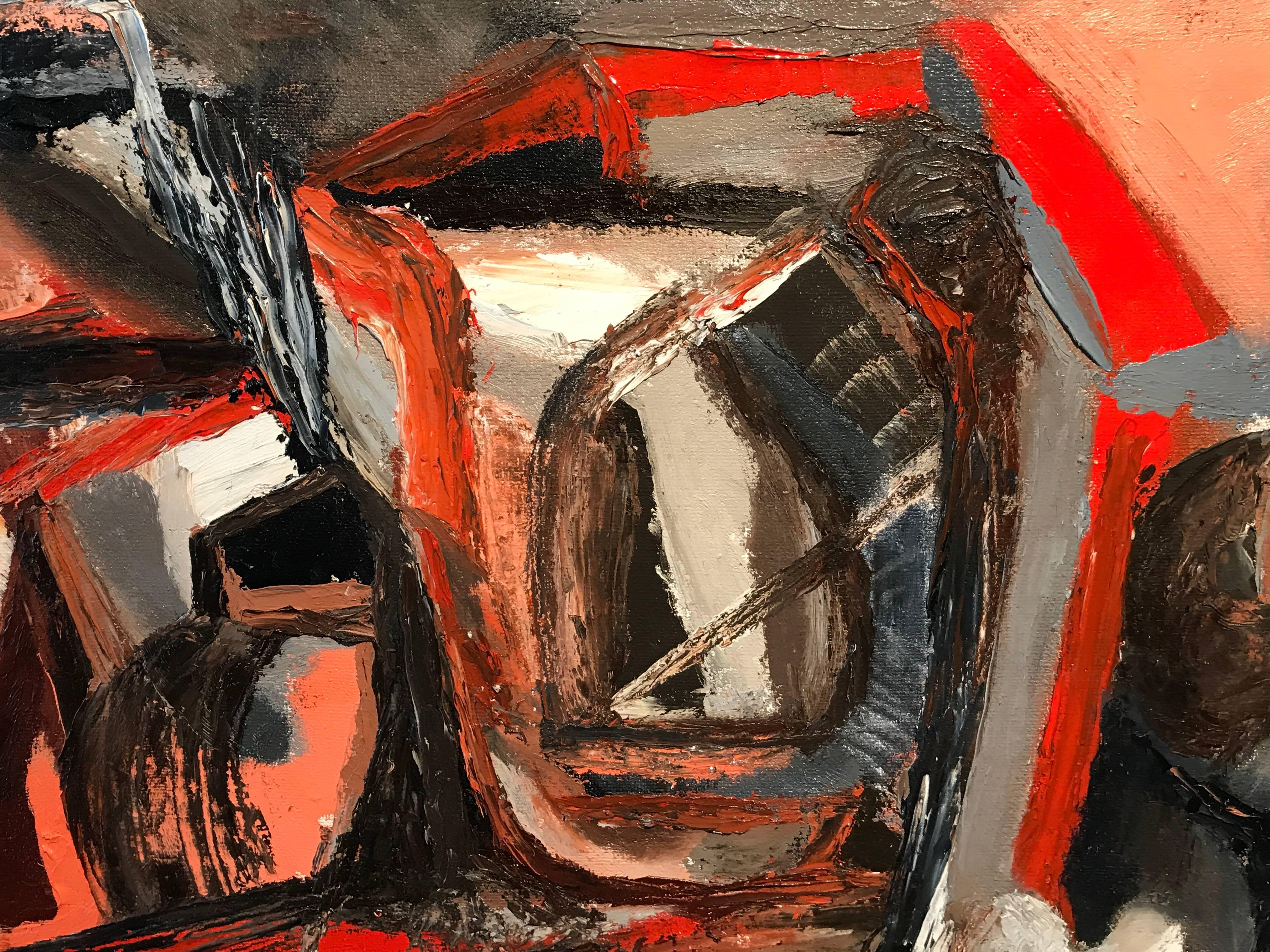 Originales abstraktes Ölgemälde des britischen Expressionisten, Original (Abstrakter Expressionismus), Painting, von Isaiah Gerard Calleja