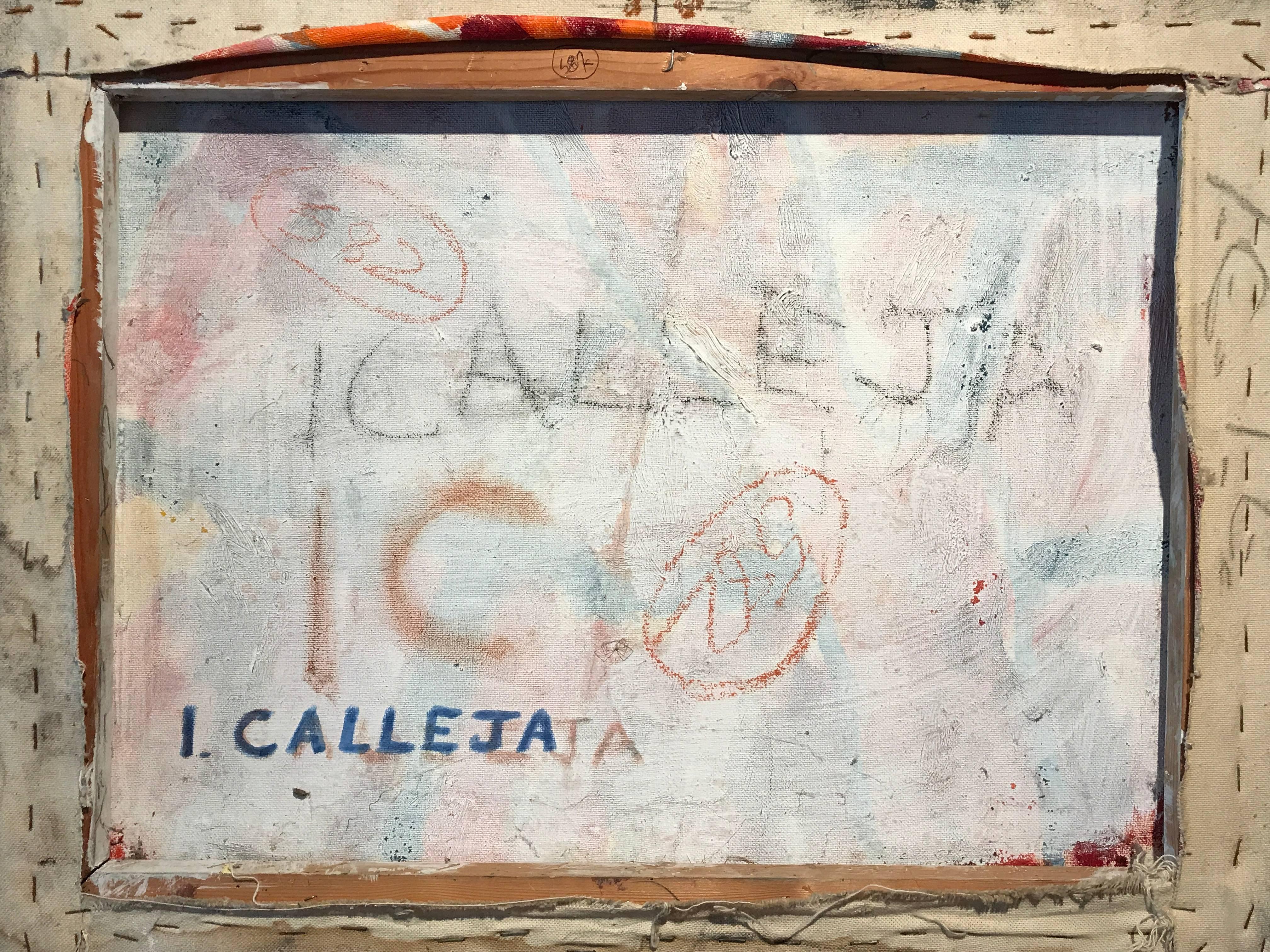 Originales abstraktes Ölgemälde des britischen Expressionisten, Original (Braun), Abstract Painting, von Isaiah Gerard Calleja