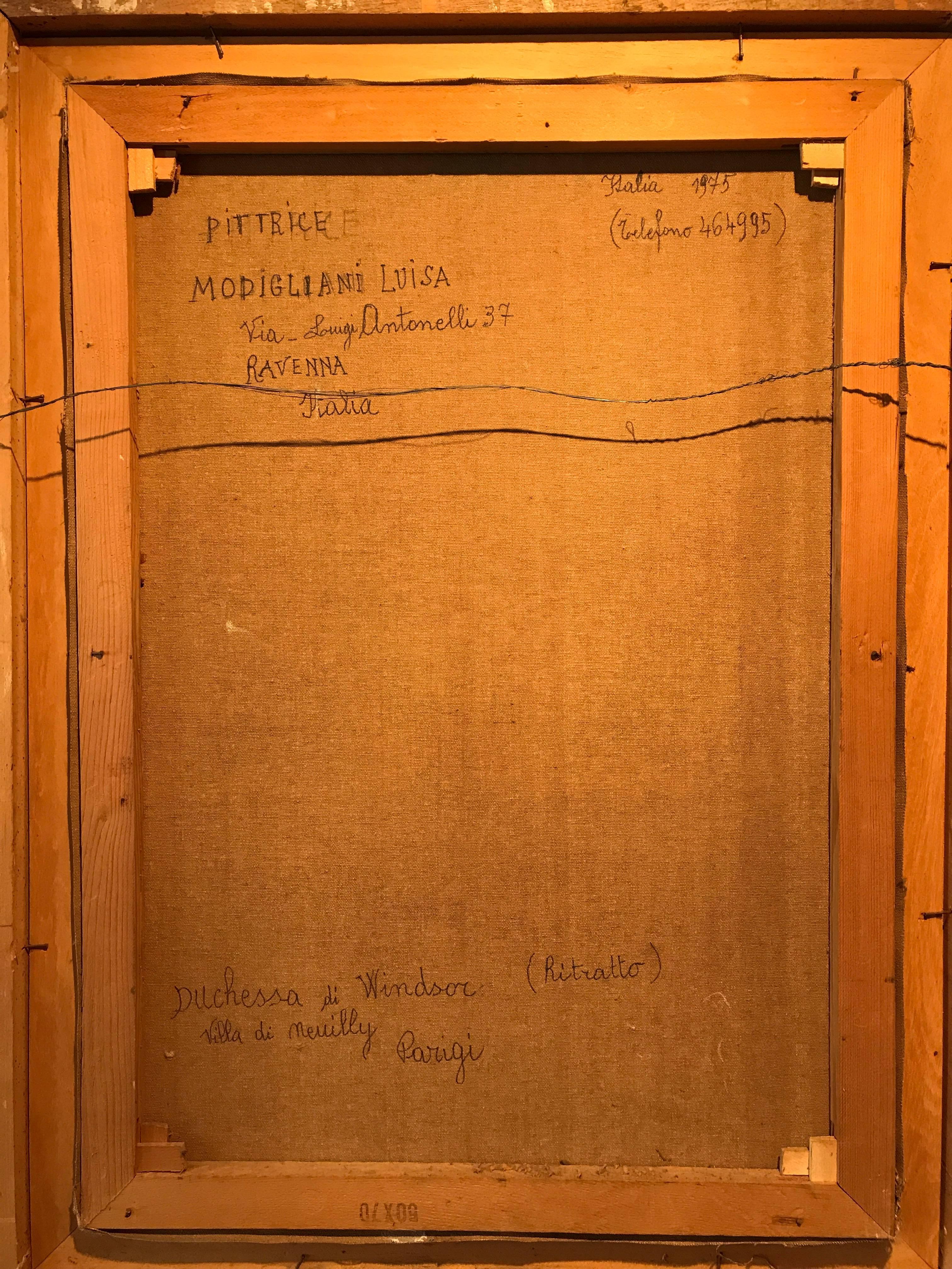 The Duchess of Windsor, Original Oil Painting Portrait of Wallis Simpson 1