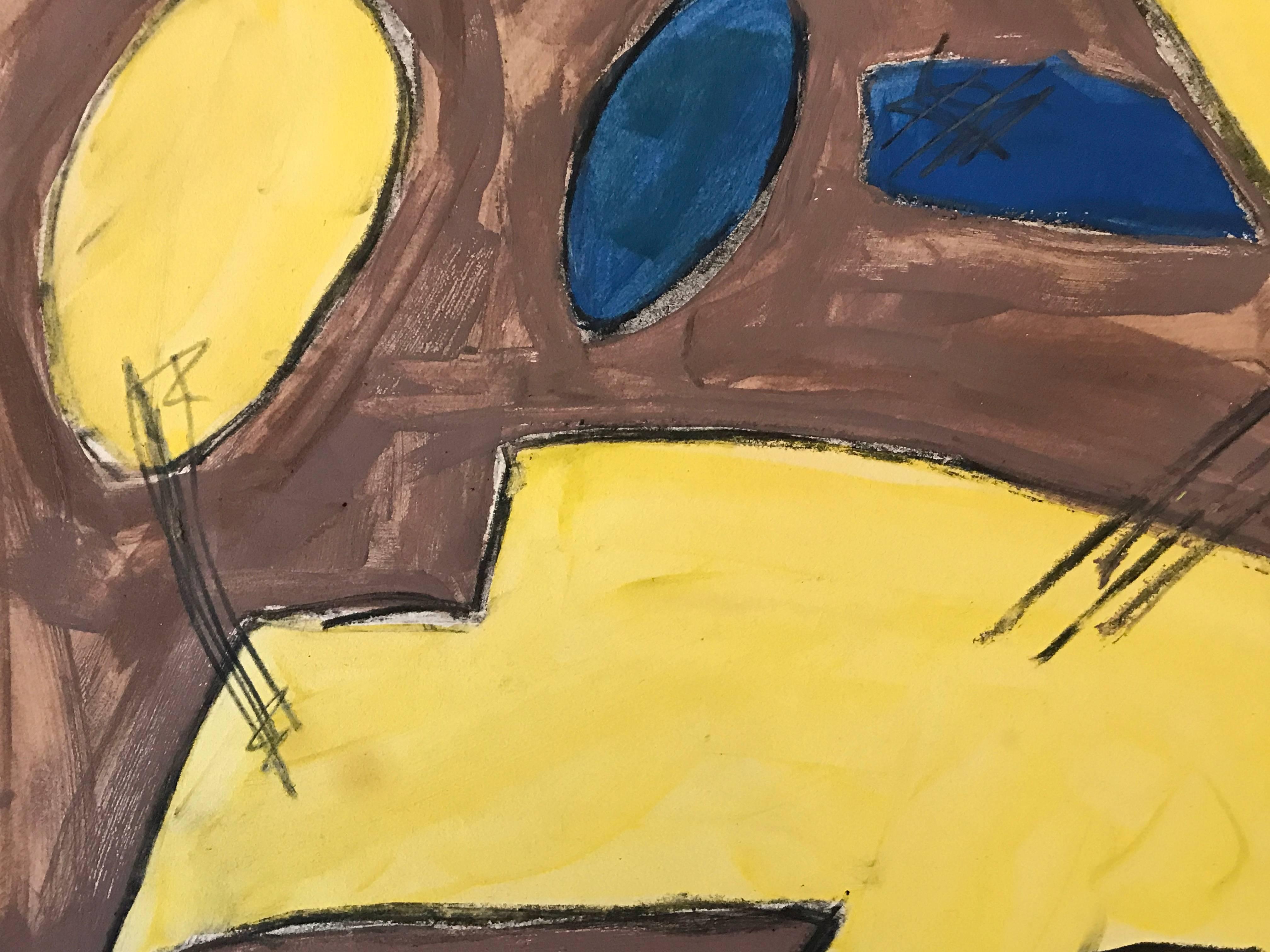Pittura astratta Modern British degli anni '60 - Painting Astratto di Unknown