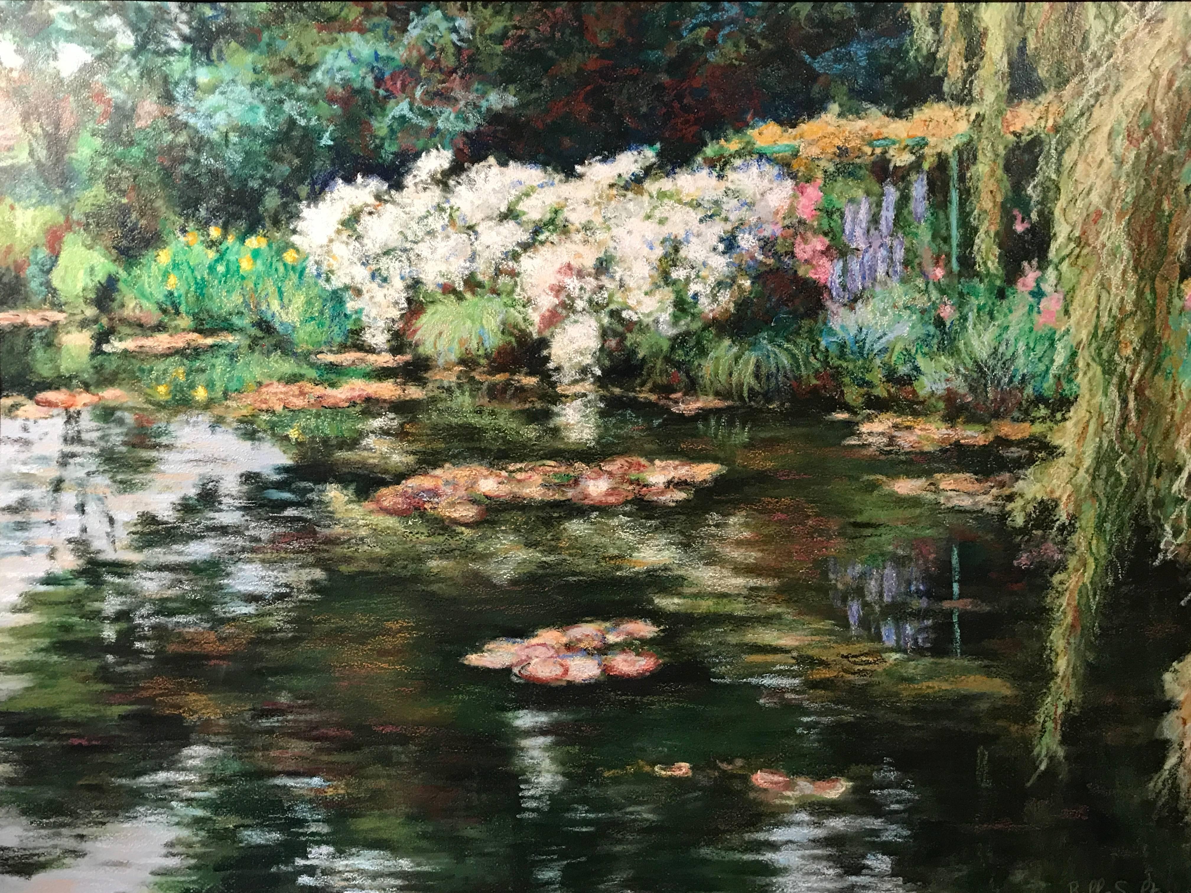 Monet's Waterlily Pond at Giverny 'L'ete a Giverny' - Painting by Maria Bell-Salter