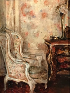 The Chateau Interior original Oil Painting