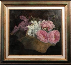 French Impressionist Oil Still Life Flowers