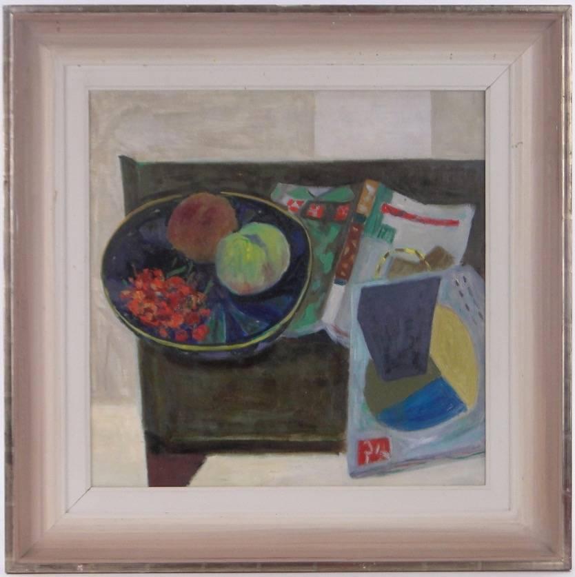 Japanese Still Life oil painting - Painting by Unknown